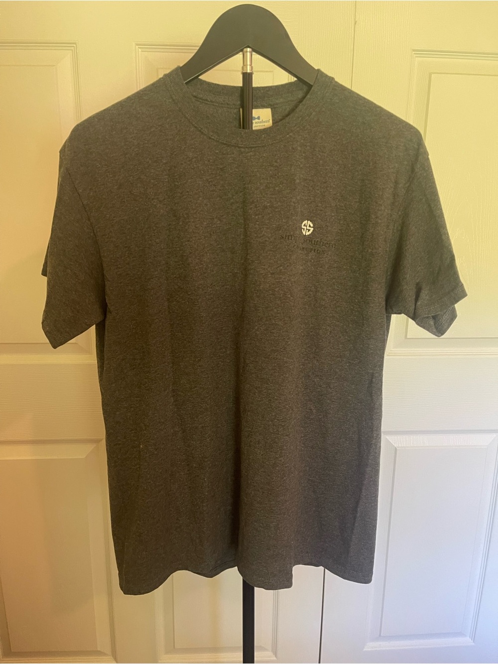 Simply Southern Womens Charcoal Gray Logo Crewneck Tee